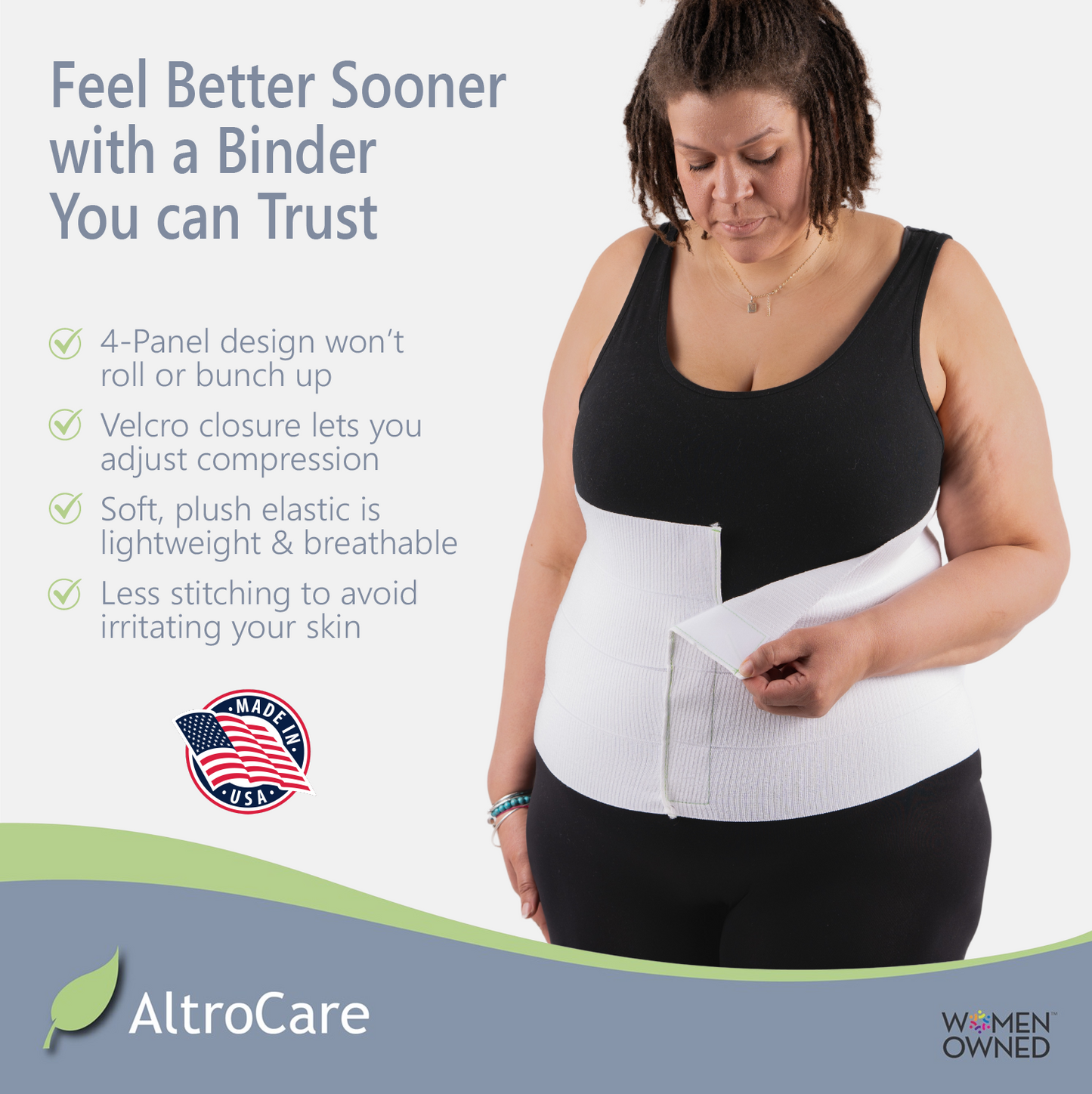 4-Panel, Plus Size Post Surgery Binder