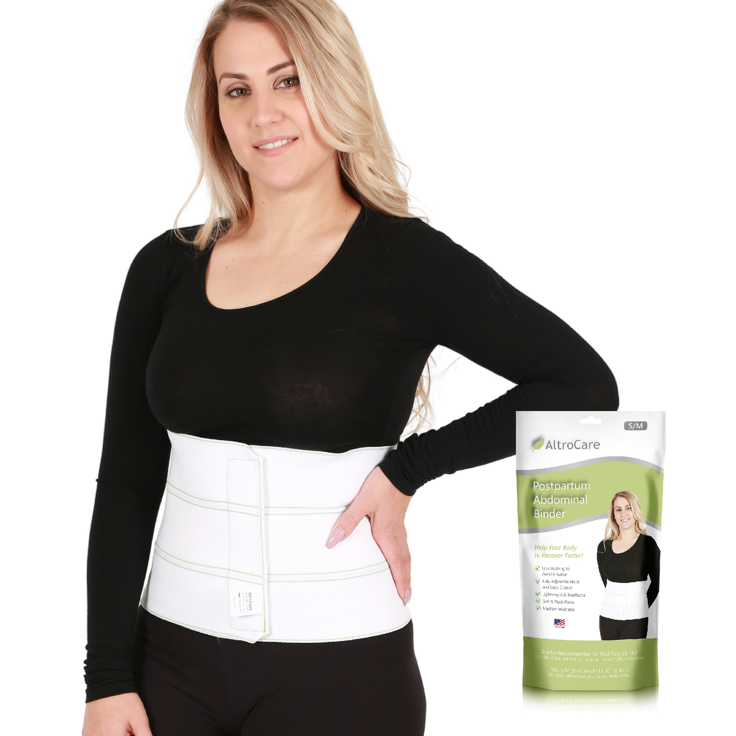 Wonder Care - 8 Abdominal Support Binder - Waist Belt - for  Post-Pregnancy, Post-delivery, Post-Operation