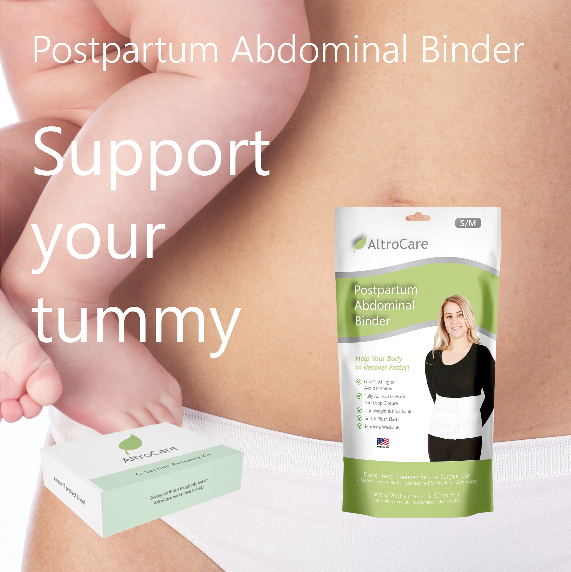  AltroCare Postpartum & Post Surgery Abdominal Binder