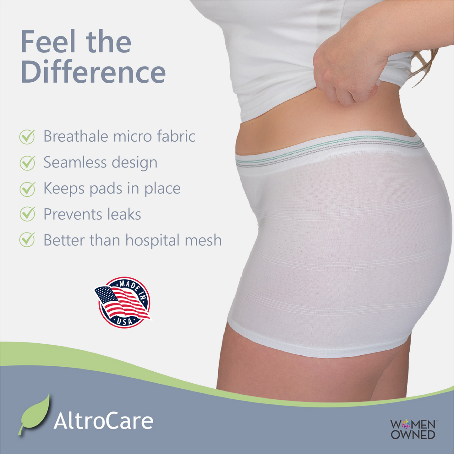 AltroCare 5-Pack, Disposable, Postpartum and Incontinence Mesh Underwear -  Size 2XL