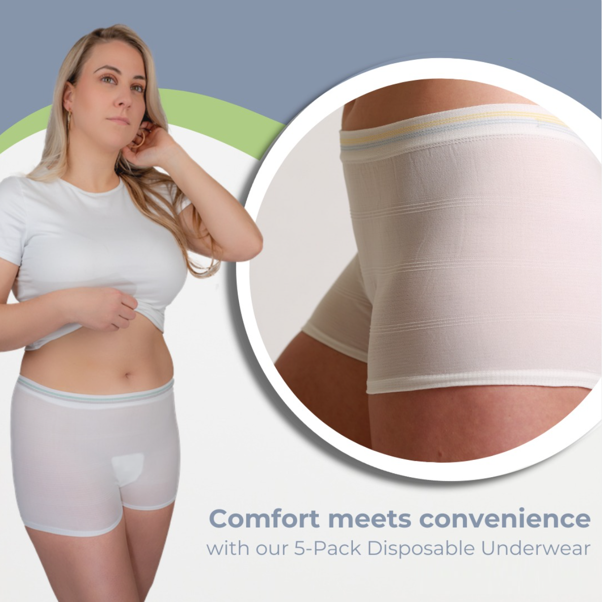 5-pack Disposable, Postpartum and Incontinence Underwear (Case of 20 packs)